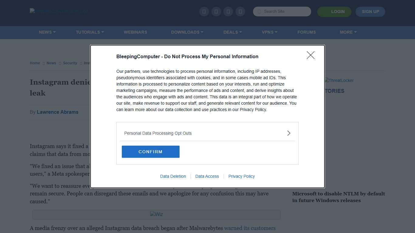 Instagram denies breach amid claims of 17 million account data leak